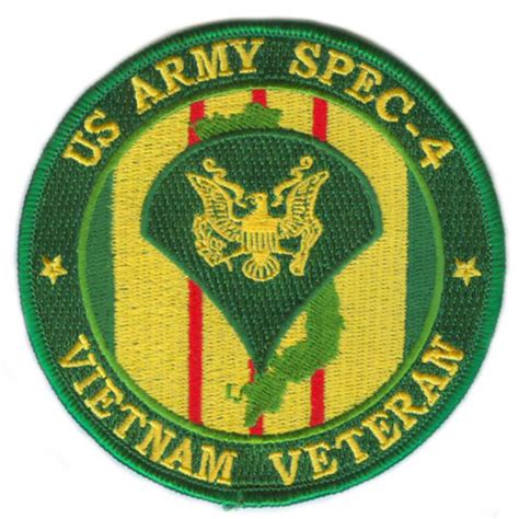 Us Army Spec 4 Vietnam Veteran 4 Patch