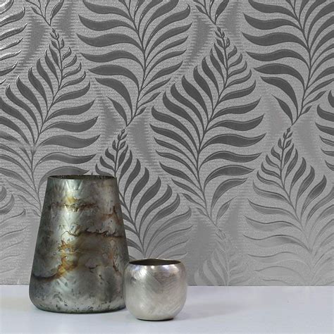 Silver Leaf Wallpaper Arthouse 900x900 Wallpaper
