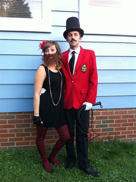 Circus Theme Halloween Costumes Bearded Lady And The Ringmaster 2013