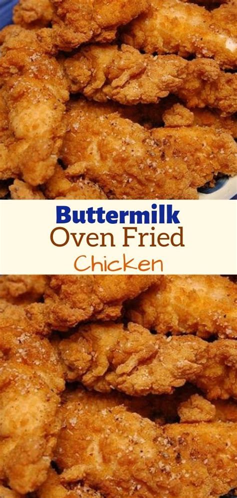 Serve with 2 forks for divvying up the meat at the table. Buttermilk Oven Fried Chicken | Buttermilk oven fried chicken, Oven fried chicken breasts ...
