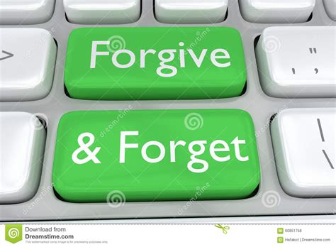 Forgive And Forget Concept Stock Illustration Illustration Of Button