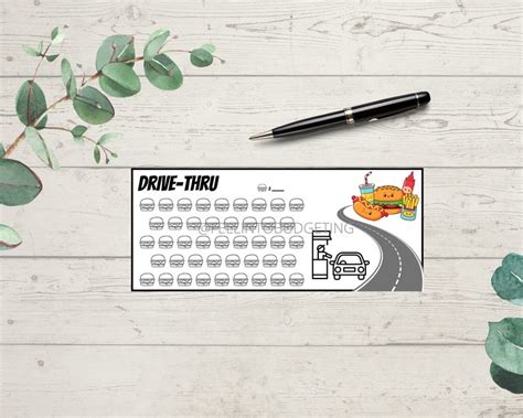 Pdf Drive Thru Savings Challenge Tracker Printable Fits A6 Etsy