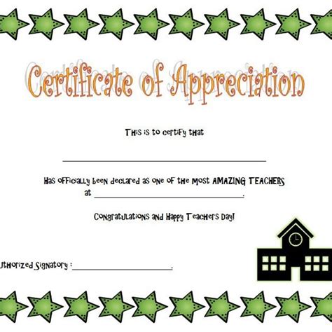 10 Teacher Appreciation Certificate Templates Ideas Free