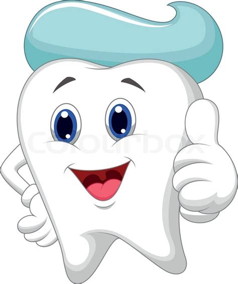 Vector Illustration Of Cute Tooth Stock Vector