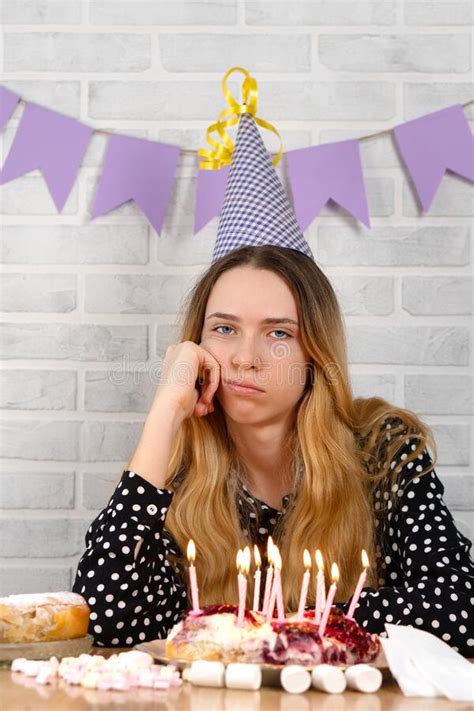 Sad Girl During A Birthday Stock Photo Image Of Face Party 262750134