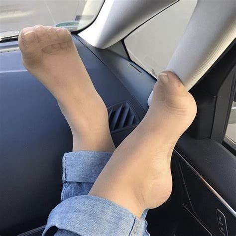 Pin On Pantyhose Feet In The Car