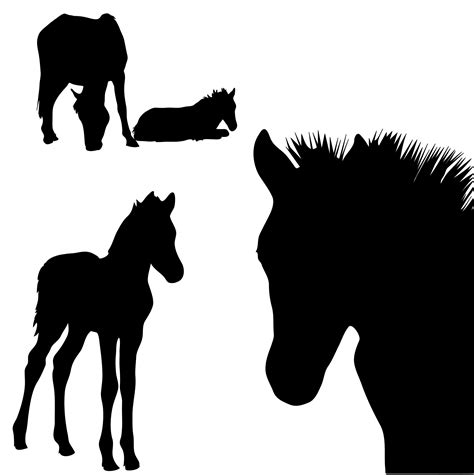 Horse Silhouettes Clipart Free Stock Photo Public Domain Pictures
