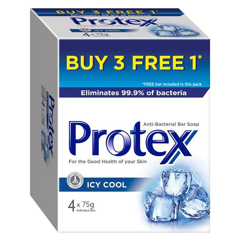 Protex Icy Cool Antibacterial Bar Soap Valuepack Eliminates 999