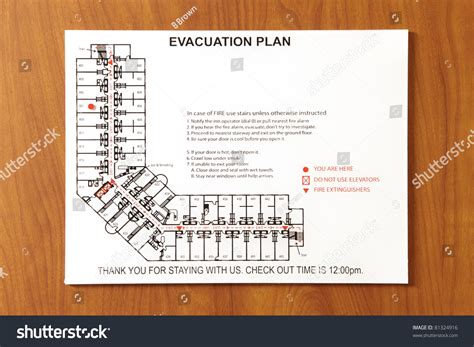 Emergency Evacuation Plan Hotel Stock Photo Edit Now 81324916
