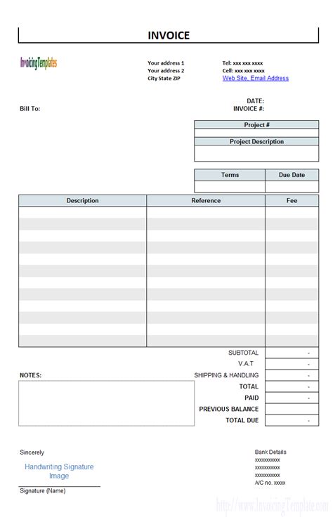 generic invoice  resume samples writing guides