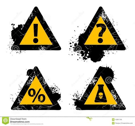 Vector danger sign stock vector. Illustration of buttons - 12851756