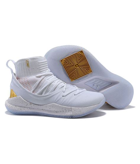 An appropriate present for the mvp. Under Armour UA STEPHEN "CURRY" 5 White Basketball Shoes ...