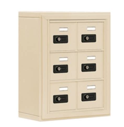 6 Compartment Locker With Resettable Combination Lock Locking