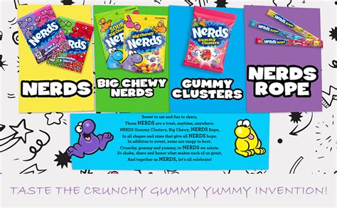 Nestle Wonka Candy Video Box Nerds Rainbow 5 Ounce Pack Of 12