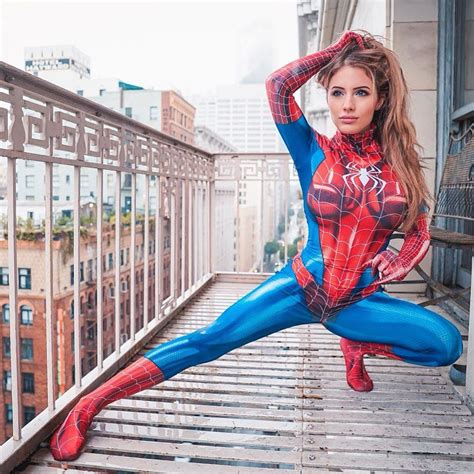 Female Spiderman Cosplay By Liz Katz Lizkatzofficial Hot Cosplay Cosplay Dress Awesome