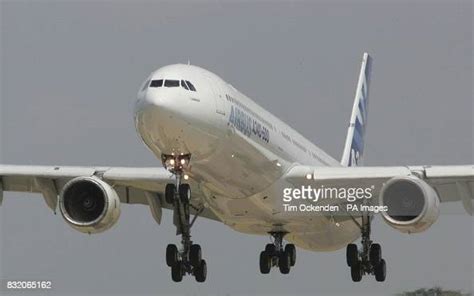 A Airbus A340 600 Lands After Its Display At Farnborough Airshow News