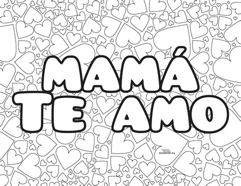 Mama Te Amo Para Colorear Y Para Imprimir En Pdf 2020