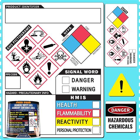 Buy Upgraded Ghs Labels X Roll Of Hazardous Chemical Safety