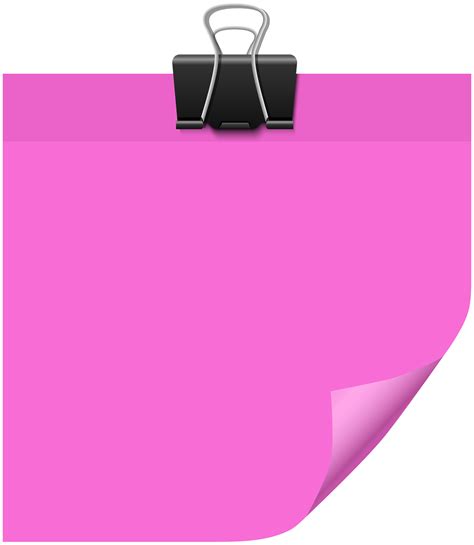 Sticky Note Clipart Pink And Other Clipart Images On Cliparts Pub