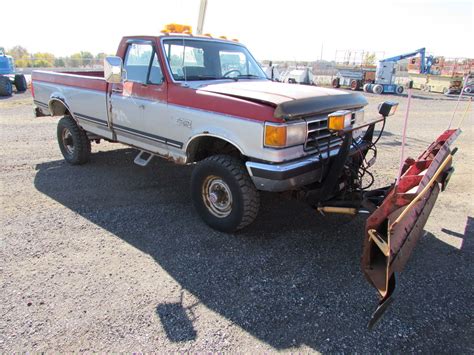 1991 Used Ford F350 Snow Plow Truck With Western Plow