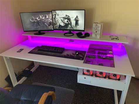 Custom Pc Desk Built A Custom Desk For My Custom Pc Battlestations