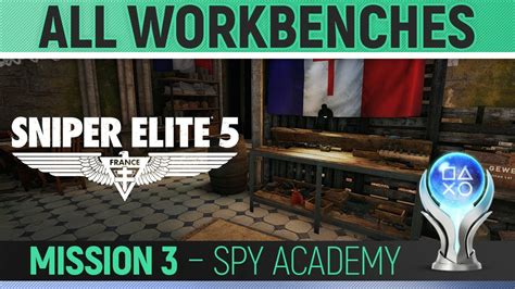 Sniper Elite 5 Mission 3 All Workbench Locations 🏆 Spy Academy