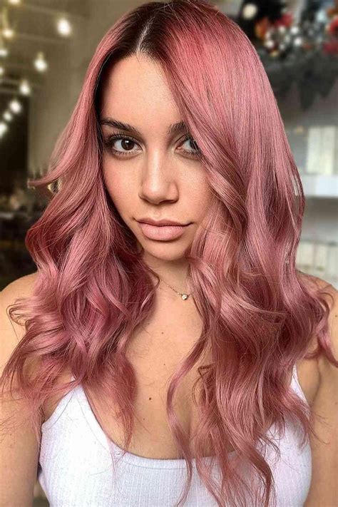 27 best rose gold hair color ideas for stylish women light pink hair dusty rose hair rose