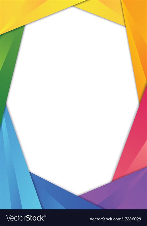 Colorful Triangle Frame Border Royalty Free Vector Image