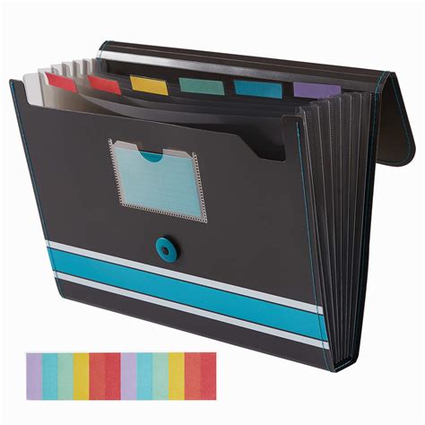 Buy Sooez Expanding File Folder Paper Organizer With Sticky Labels 7