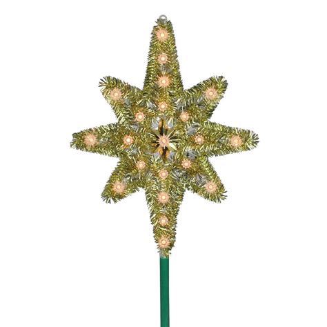 Northlight 21 In Gold Tinsel Star Of Bethlehem Christmas Tree Topper