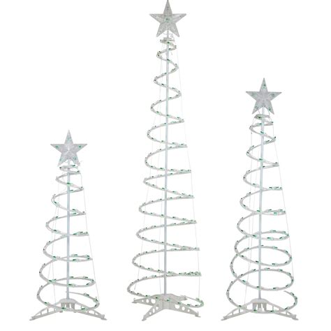 Green Lighted Spiral Christmas Trees Set Michaels