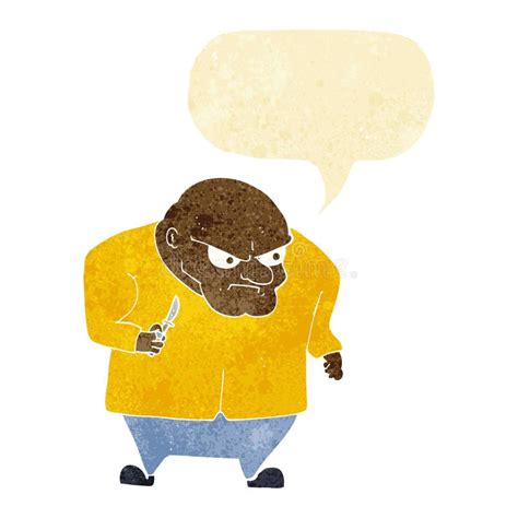 Cartoon Evil Man With Speech Bubble Stock Illustration Illustration