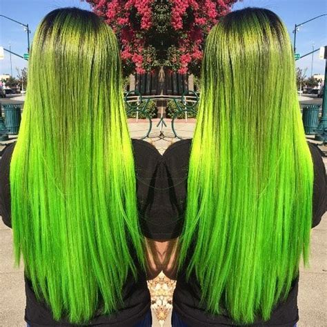 Pin By Skullbubbles🖤 On Hair Color Funky Hair Colors Neon Green Hair