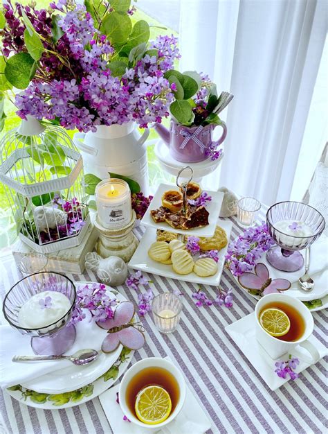 Dining Delight Lilacs And Butterflies Tea Party For Two