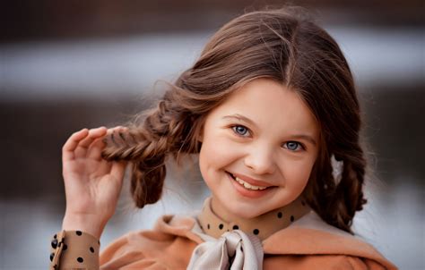 Wallpaper Face Smile Background Sweetheart Portrait Girl Braids