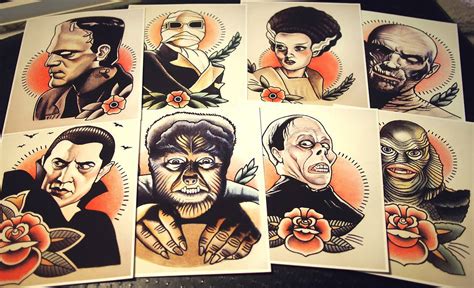 Traditional Tattoo Flash Meets Horror The Art And Journey Of Quyen