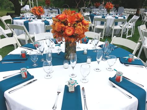 Teal and orange decor decorating ideas for living room. Pin by Beachside Martini on Outdoor Wedding Reception ...