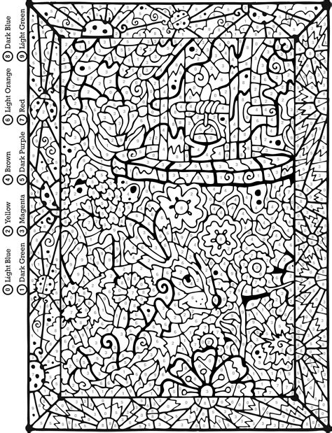 Mosaic Color By Number Coloring Pages At Getdrawings Free Download