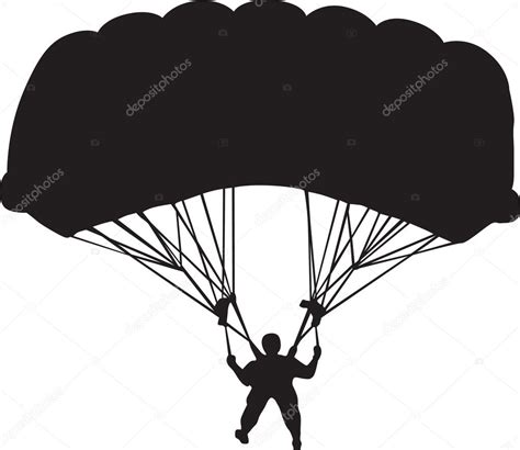 Parachutist Silhouette Vector Stock Vector Image By ©photos 2430389