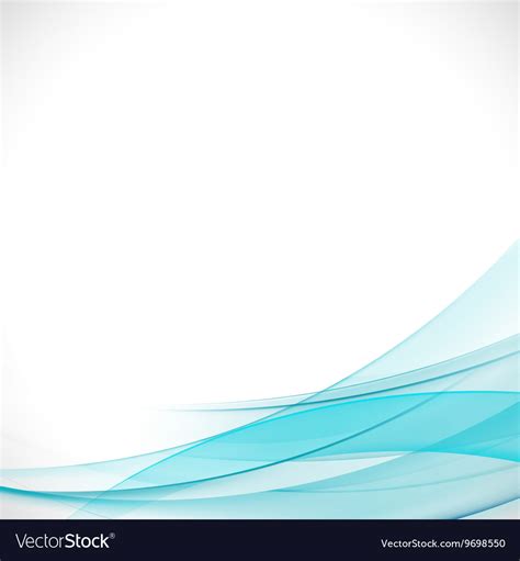 Abstract Elegant Light Blue Curve On Corner Vector Image