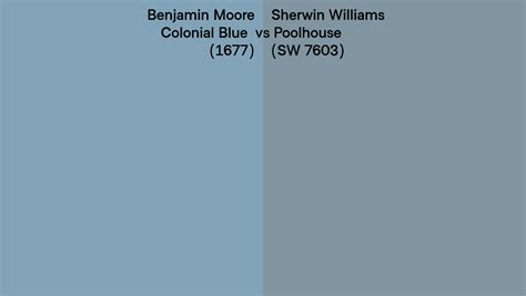 Benjamin Moore Colonial Blue 1677 Vs Sherwin Williams Poolhouse SW
