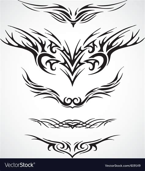 Wings Tribal Style Tattoo Design Royalty Free Vector Image