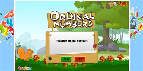 English Is Funtastic Practice The Ordinal Numbers Click On The