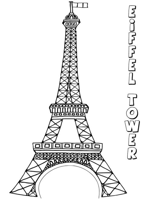 Dibujo Para Colorear Torre Eiffel Francia Dibujos Para Imprimir Gratis