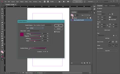 The Gradient Tool And Gradient Panel In Indesign Cc