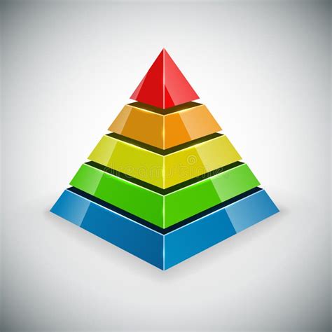 Color Layered Pyramid Business Concept Stock Vector Illustration Of