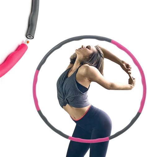 Buy Jhuuu Weighted Hula Hoop265lb3779in Wide 8 Section Detachable