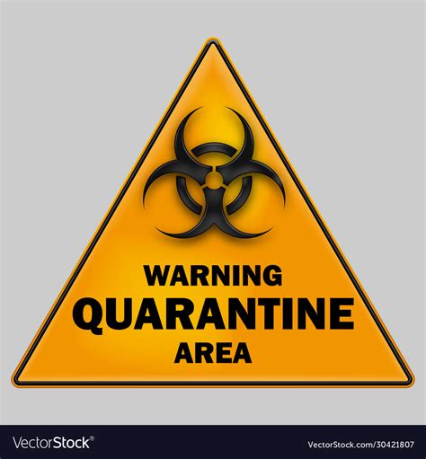 Sign Biohazard Quarantine Zone Royalty Free Vector Image