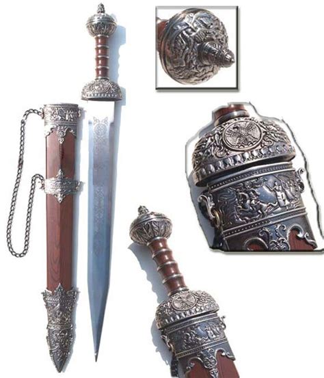 S0125 Gladius Roman Army Sword Gladiator Julius Caesar W Scabbard