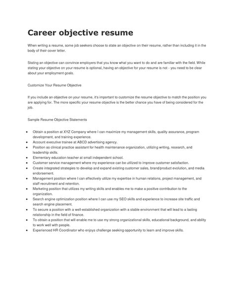 A career objective is what you hope to achieve at the corporation that you are applying for work. 25 Luxury Great Career Objectives For Resumes - BEST RESUME EXAMPLES